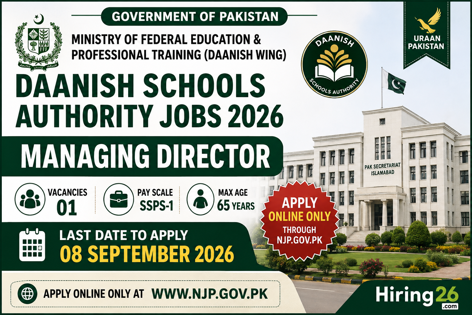 Daanish Schools Authority Jobs 2026– Eligibility, Apply Online & Last Date