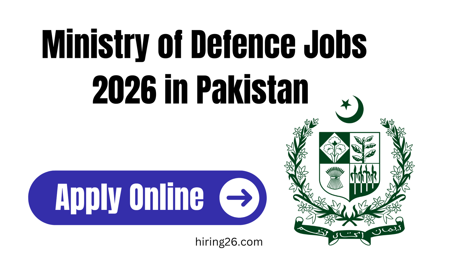 Ministry of Defence Jobs 2026 in Pakistan – Apply Online