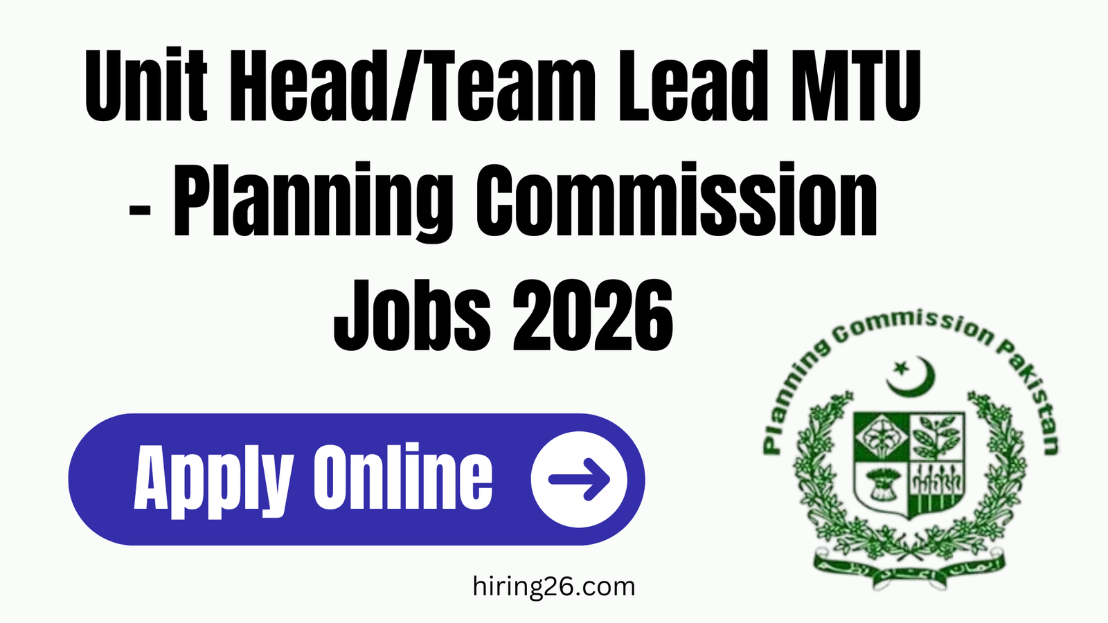Unit HeadTeam Lead MTU – Planning Commission Jobs 2026 – Eligibility, Apply Online & Last Date