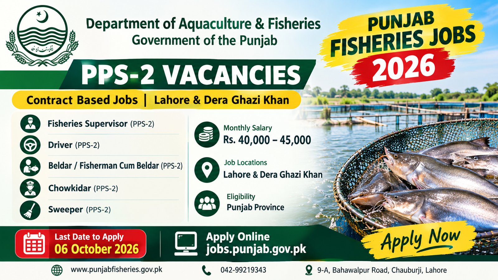 Govt Jobs 2026 Punjab Fisheries Jobs 2026 – PPS-2 Vacancies