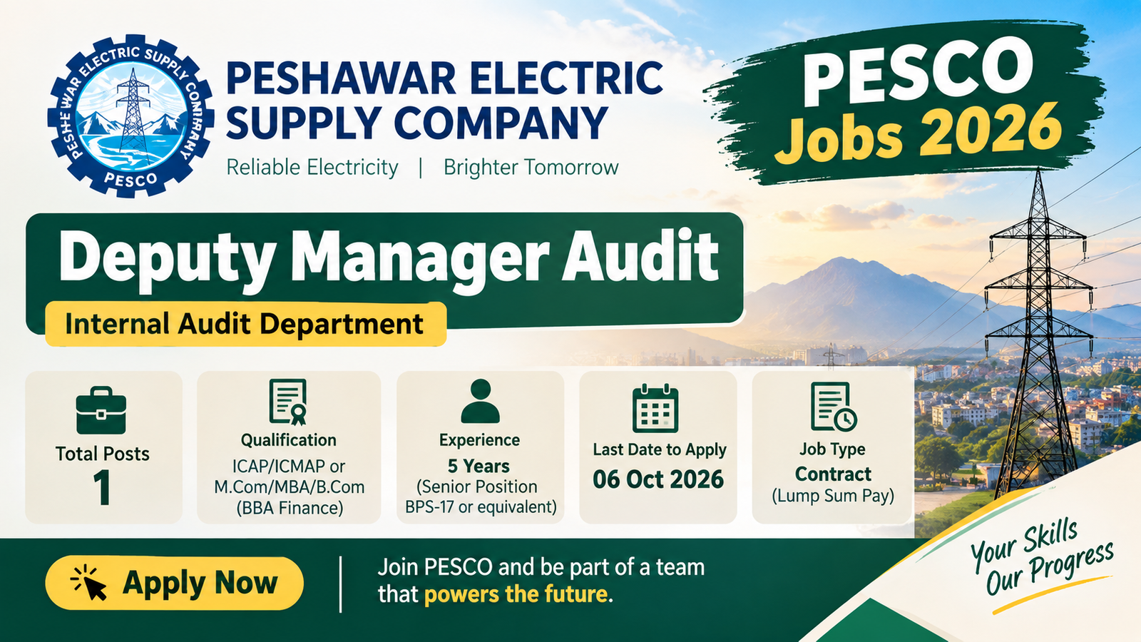 PESCO Jobs 2026 Peshawar Electric Supply Company Jobs